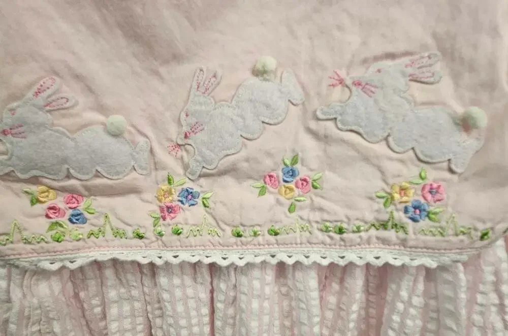 Cotton Kids pink seersucker